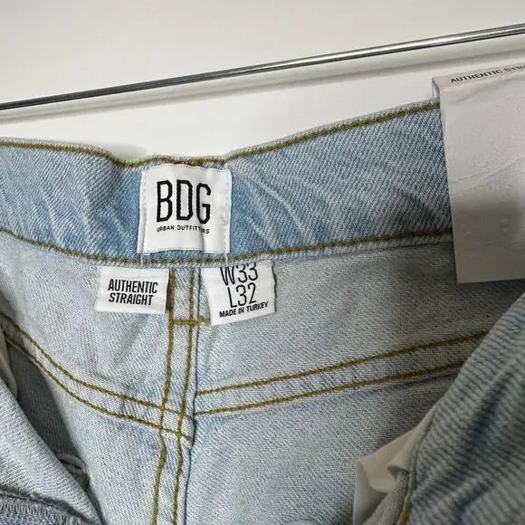 NWT BDG High Waisted Straight Leg Jeans Women's Size 33X32 - Picture 6 of 8